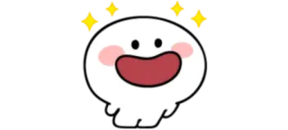 😍 carino, kawaii, scintillio, felice, cartone animato telegram sticker