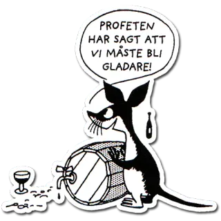 🍻 PROFETEN HAR SAGT ATT VI MÅSTE BLI GLADARE! dibujos animados, alcohol, vino, barril, fiesta, gracioso telegram sticker