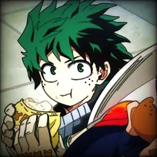 🥯 Izuku Midoriya My Hero Academia Anime, Dessin animé, My Hero Academia, Izuku Midoriya, Deku whatsapp sticker
