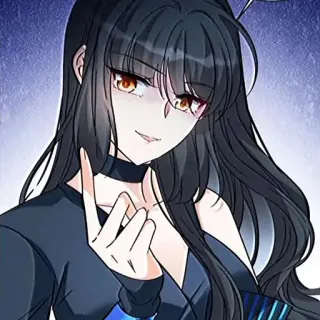 👍 애니메이션, 가운데 손가락, 소녀, 여자, 제스처 telegram sticker