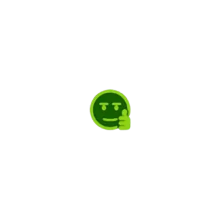 👍 Эмодзи, Большой палец вверх, Круто, Зеленый, Одобрение, Нравится telegram sticker