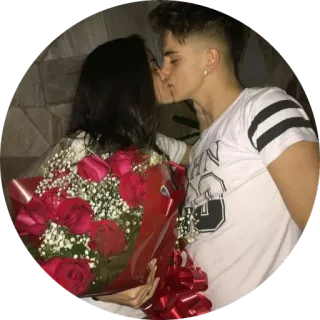 ❤️ amor, casal, romance, beijo, flores, rosas, relacionamento, buquê telegram sticker