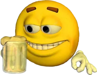 🍺 Emoji, Piwo, Alkohol, Zadowolony z siebie, Picie telegram sticker