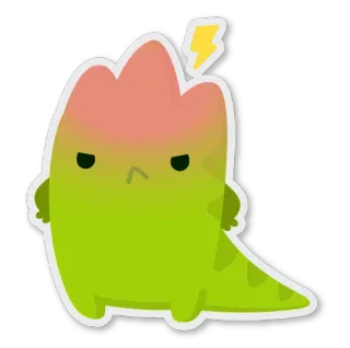 😡 wütend, Monster, Cartoon, niedlich, Aufkleber telegram sticker