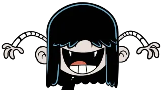 😈 Lucy Loud The Loud House Dessin animé, Fantôme, Fille, Bruyant, Joyeux, Crocs, Vampire telegram sticker
