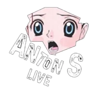 🧜‍♂ ANTON S LIVE anime, Anton, en vivo, streaming, cara, dibujos animados, impactado telegram sticker