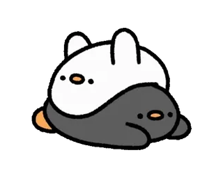 🐣 binatang, imut, ilustrasi, penguin, kawaii telegram sticker