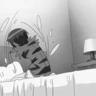 💤 animé, triste, pleurer, lit, dessin animé, manga whatsapp sticker