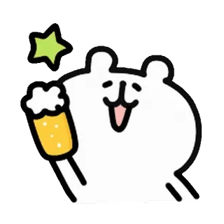 💨 niedźwiedź, słodki, zwierzę, kreskówka, piwo, święto, szczęśliwy telegram sticker