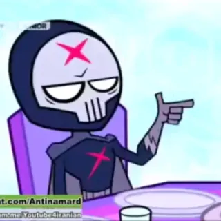 👍 Red X Teen Titans Go! Cartone animato, Supereroe, Cattivo, Teen Titans telegram sticker