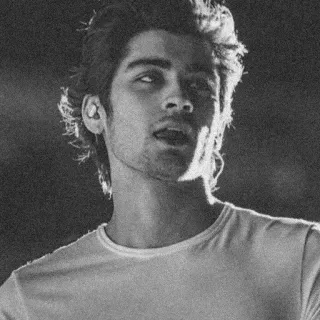🎶 Zayn Malik 제인 말리크, 가수, 초상화, 원디렉션, 흑백 telegram sticker