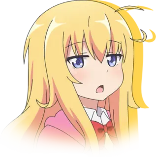 😒 Gabriel 애니메이션, 여자, 금발, 귀여운, 만화, 만화영화 telegram sticker