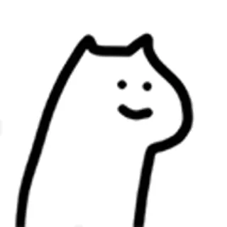 😺 kat, dier, schattig, minimalistisch, krabbel, schets, cartoon telegram sticker