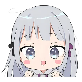 🤩 anime, manga, chibi, cute, girl, character, fanart telegram sticker