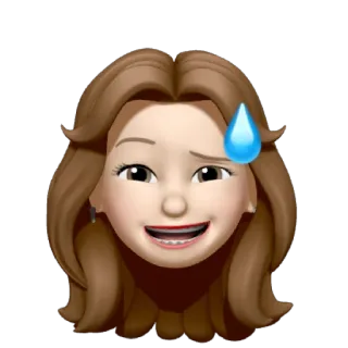 🐻 Emoji, Memoji, Faccia, Cartone animato, Nervoso, Sudore telegram sticker