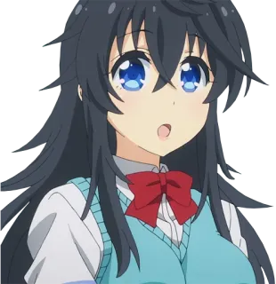 😮 Anime, Garota, Uniforme escolar, Desenho animado, Personagem telegram sticker