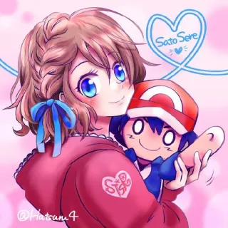 ❤️ Sato Sere Аниме, Девушка, Мультфильм, Милый, Сердце whatsapp sticker