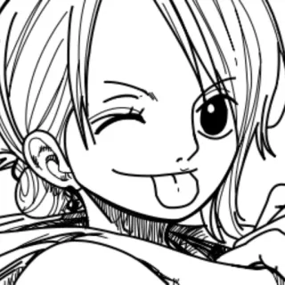 😜 Nami One Piece Anime, Manga, Cartoni animati, Personaggio, One Piece telegram sticker
