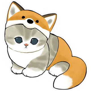 Котята в костюмах @Nyasticks whatsapp stickers