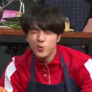 🐹 Jin kpop, bts, sänger, promi, mann, koch, kochen telegram sticker