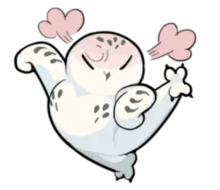 💃 hibou, mignon, volant, dessin animé, animal, oiseau, sticker telegram sticker