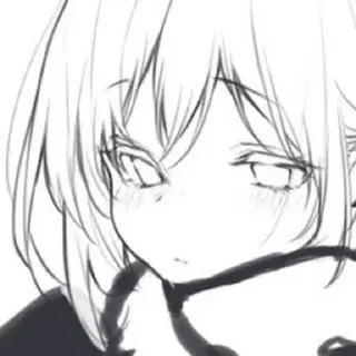 🌟 Anime, Manga, Phác thảo, Cô gái, Nghệ thuật telegram sticker