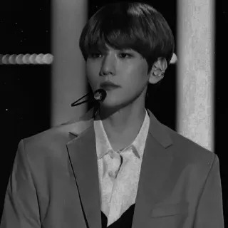 ✒️ Baekhyun kpop, musik, sänger, porträt, mann, exo telegram sticker