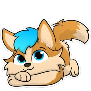 👀 dier, schattig, kat, cartoon telegram sticker