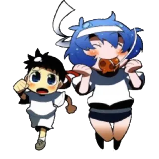 🔹 Anime, Dibujos animados, Corriendo, Lindo, Personajes telegram sticker