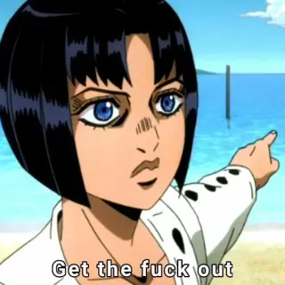 🖕 Bruno Bucciarati JoJo's Bizarre Adventure Get the fuck out Anime, Personaje, Jojo, Bucciarati, Enojado telegram sticker