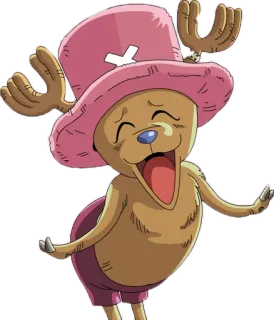 ☺️ Tony Tony Chopper One Piece Anime, Desenho animado, Rena, Chapéu, One Piece, Chopper telegram sticker