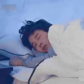 😴 schlafen, person, bett, müde, schlafend, liegend, ausruhen whatsapp sticker