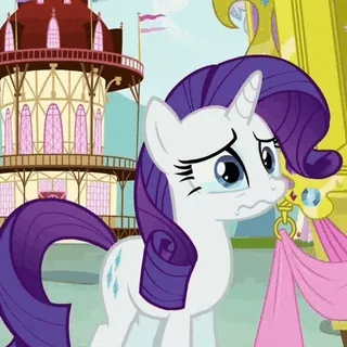 😭 Rarity My Little Pony dessin animé, animé, Rarity, My Little Pony, pleurer telegram sticker