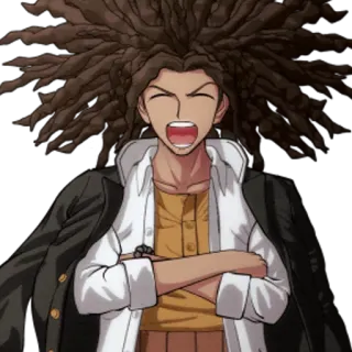 😃 Yasuhiro Hagakure Danganronpa anime, Danganronpa, Yasuhiro Hagakure, personaggio, capelli castani telegram sticker