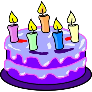 🎂 cake, birthday, candles, celebration, dessert, party whatsapp sticker