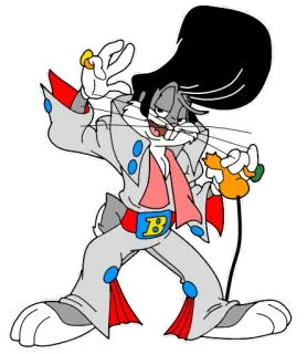 🎤 Bugs Bunny bugs bunny, elvis, dibujos animados, conejo, warner bros telegram sticker
