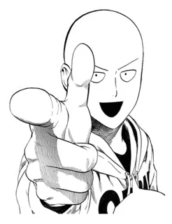 😃 Saitama One-Punch Man anime, one-punch man, saitama, hero, manga telegram sticker