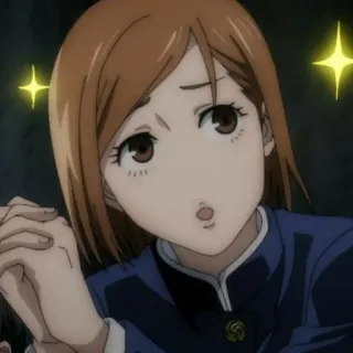 🔨 Nobara Kugisaki Jujutsu Kaisen Anime, Manga, Ragazza, Carina, Stregone, Espressione telegram sticker