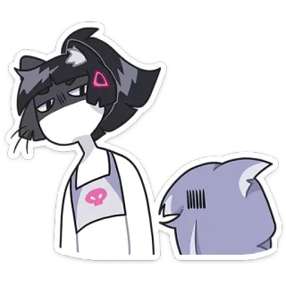 😳 gato, tiburon, animal, pegatina, dibujo animado, personaje, lindo, anime telegram sticker