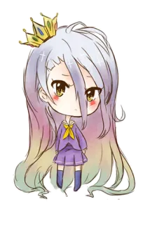 😏 Shiro No Game No Life Anime, Shiro, No Game No Life, Chibi, Manga, Kawaii, Słodkie telegram sticker