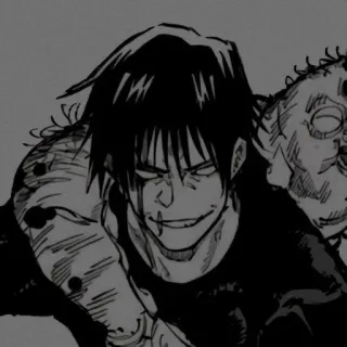 🗞 Toji Fushiguro Jujutsu Kaisen Anime, Manga, Personaggio, Toji Fushiguro, Jujutsu Kaisen, Motosega, Arma telegram sticker