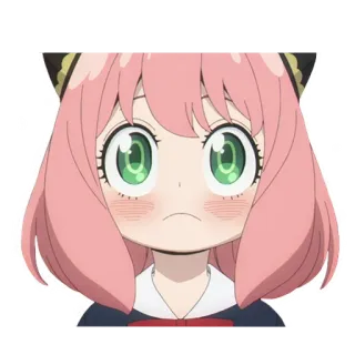 😳 Anya Forger Spy x Family Anime, Kartun, Gadis, Rambut pink, Anya Forger, Spy x Family, Imut whatsapp sticker