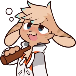 🍻 Kartun, Minum, Alkohol, Antropomorfik, Furry, Hewan telegram sticker