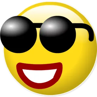 🚀 Emoji, Smiley, Sonnenbrille, Cool telegram sticker