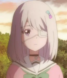 💊 anime, girl, eye patch, cute, choker, character telegram sticker