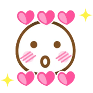 😮 Emoji, Corações, Amor, Kawaii, Fofo, Adesivo whatsapp sticker
