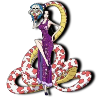 👿 Boa Hancock One Piece anime, one piece, boa hancock, serpente, pirata, teschio telegram sticker