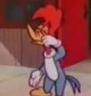 😭 Woody Woodpecker phim hoạt hình, Woody Woodpecker, chim, hoạt hình, phim hoạt hình cổ điển telegram sticker
