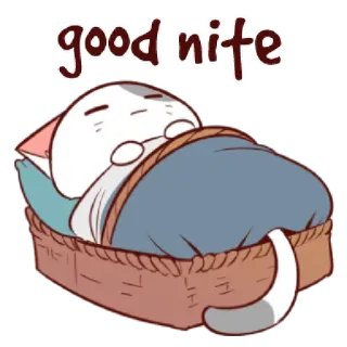 😴 good nite cat, sleeping, good night, cute, cartoon telegram sticker