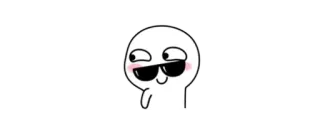🔰 cartoon, emoji, cool, sunglasses telegram sticker